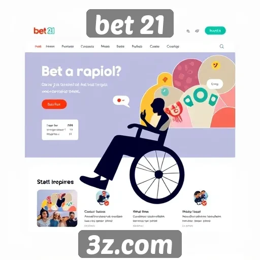 Acessibilidade e design do site bet 21