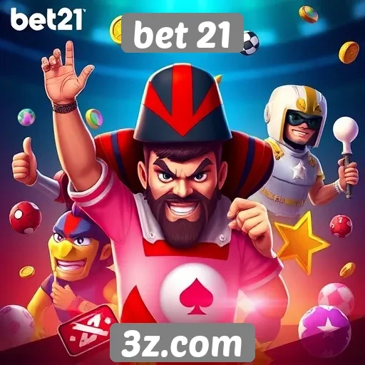 Variedade de jogos disponíveis na plataforma bet 21